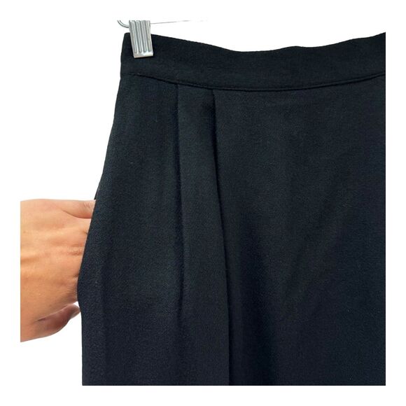 Vintage Leslie Fay Skirt Women 8 Black Straight Pencil BossBabe Witchy Academia - Picture 5 of 11